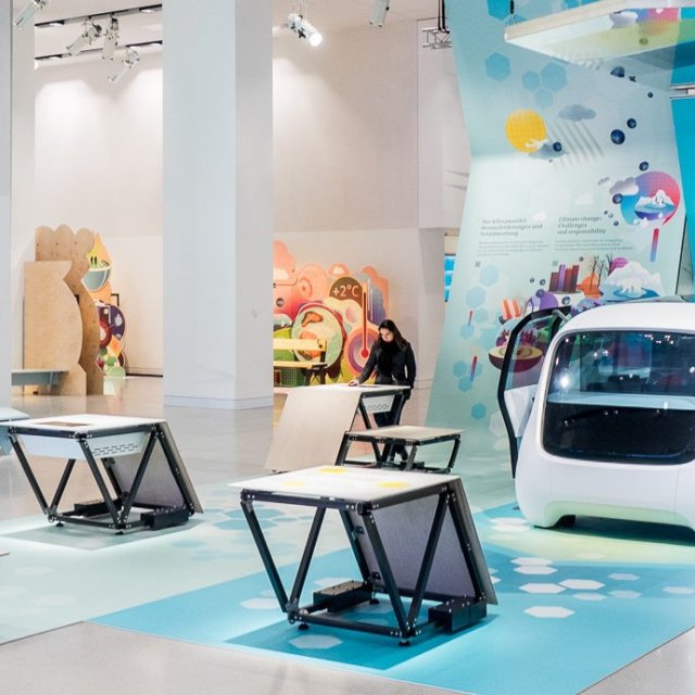 volkswagen self-driving car sedric at sustainability exhibition shift at drive forum berlin